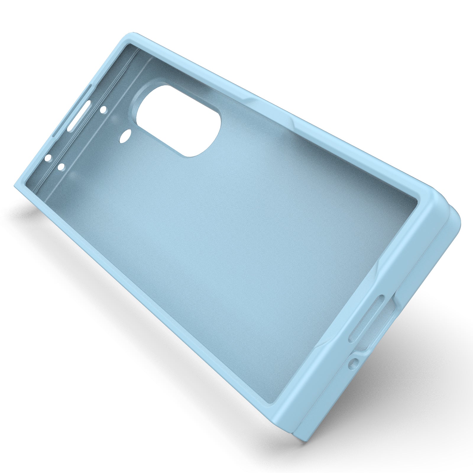 For Samsung Galaxy Z Fold6 5G Case Rugged Hard PC Folding Phone Cover - Baby Blue
