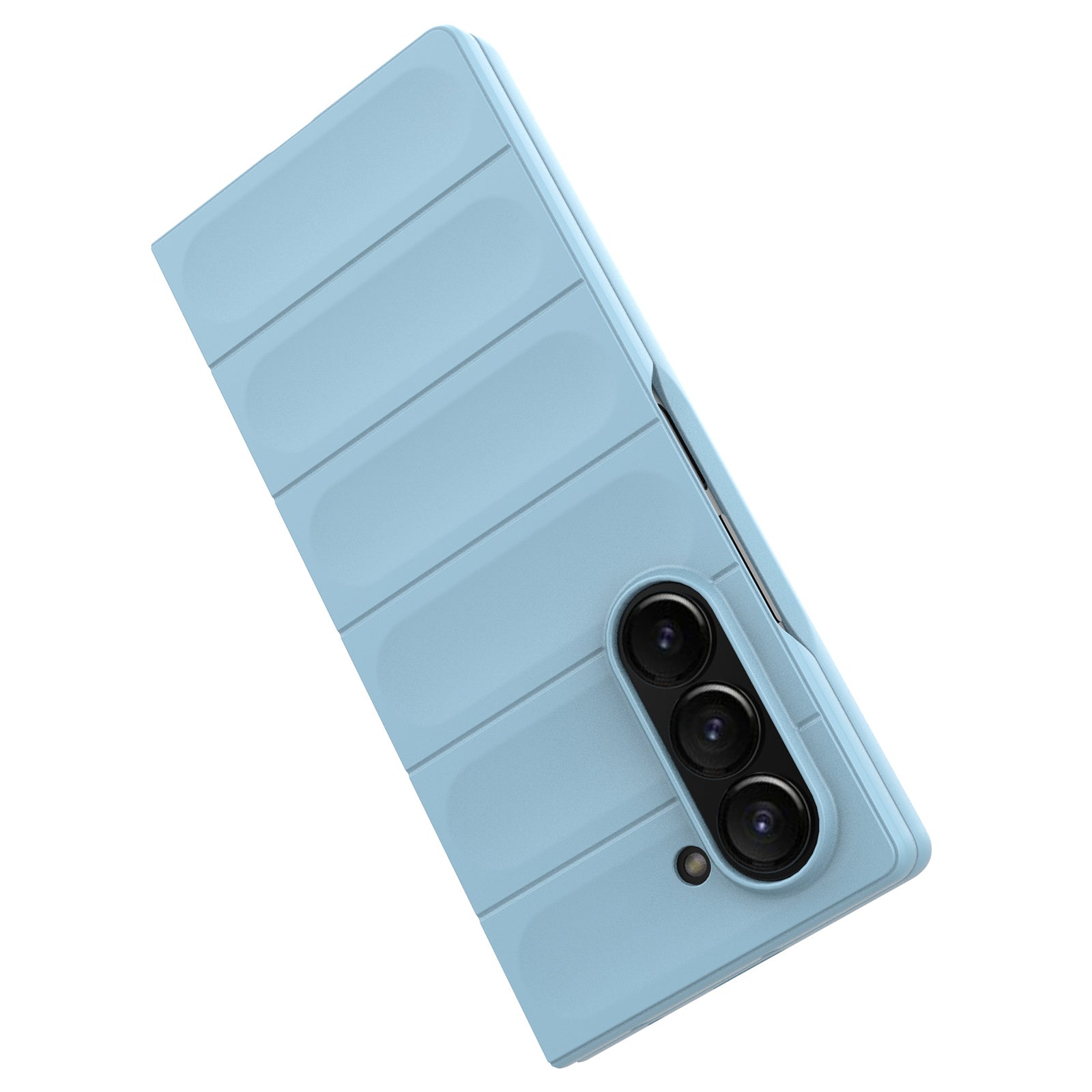 For Samsung Galaxy Z Fold6 5G Case Rugged Hard PC Folding Phone Cover - Baby Blue