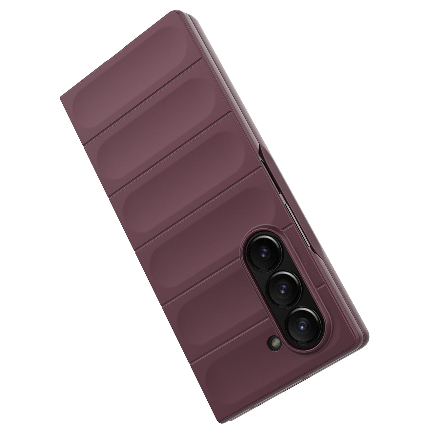 For Samsung Galaxy Z Fold6 5G Case Rugged Hard PC Folding Phone Cover - Wine Red