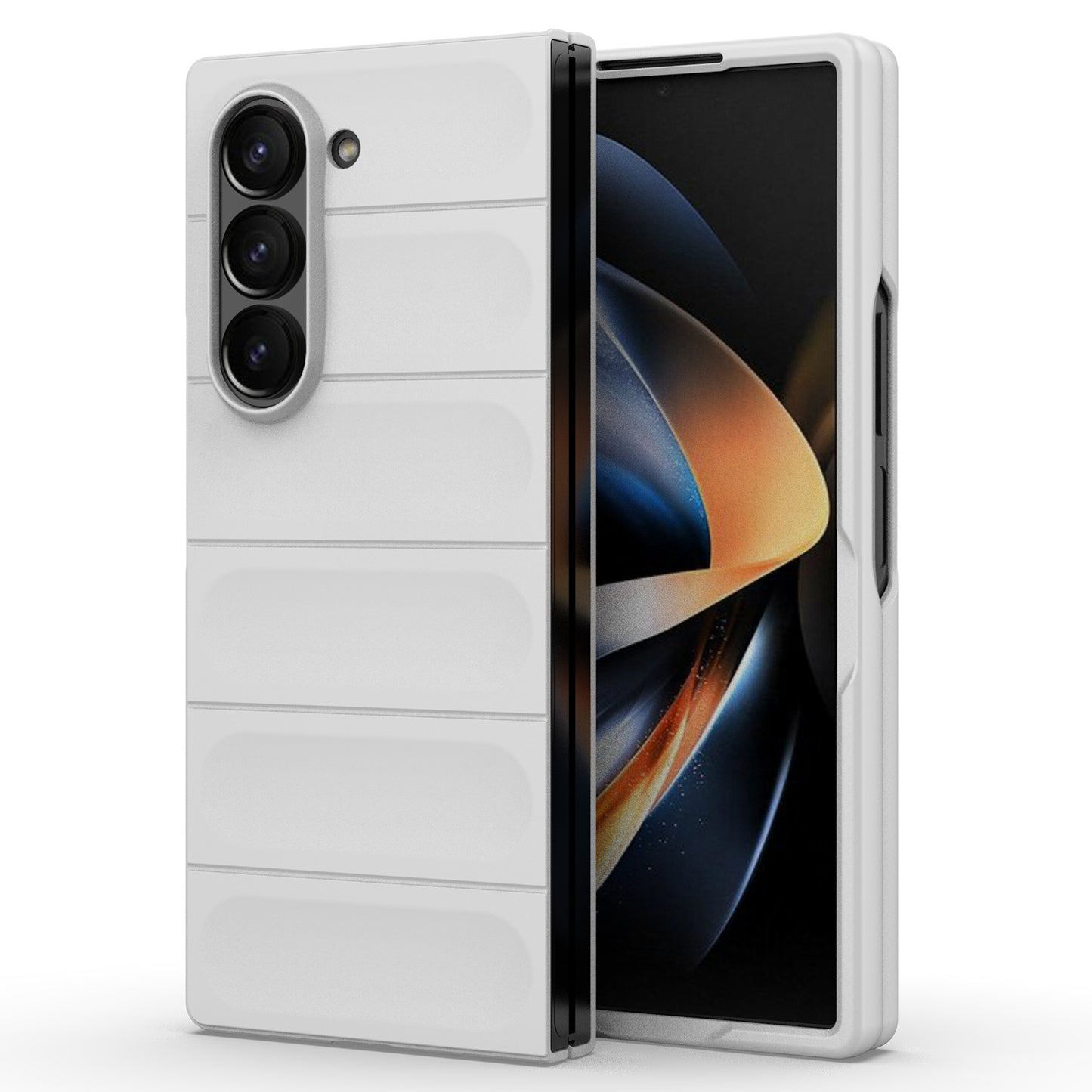 For Samsung Galaxy Z Fold6 5G Case Rugged Hard PC Folding Phone Cover - White
