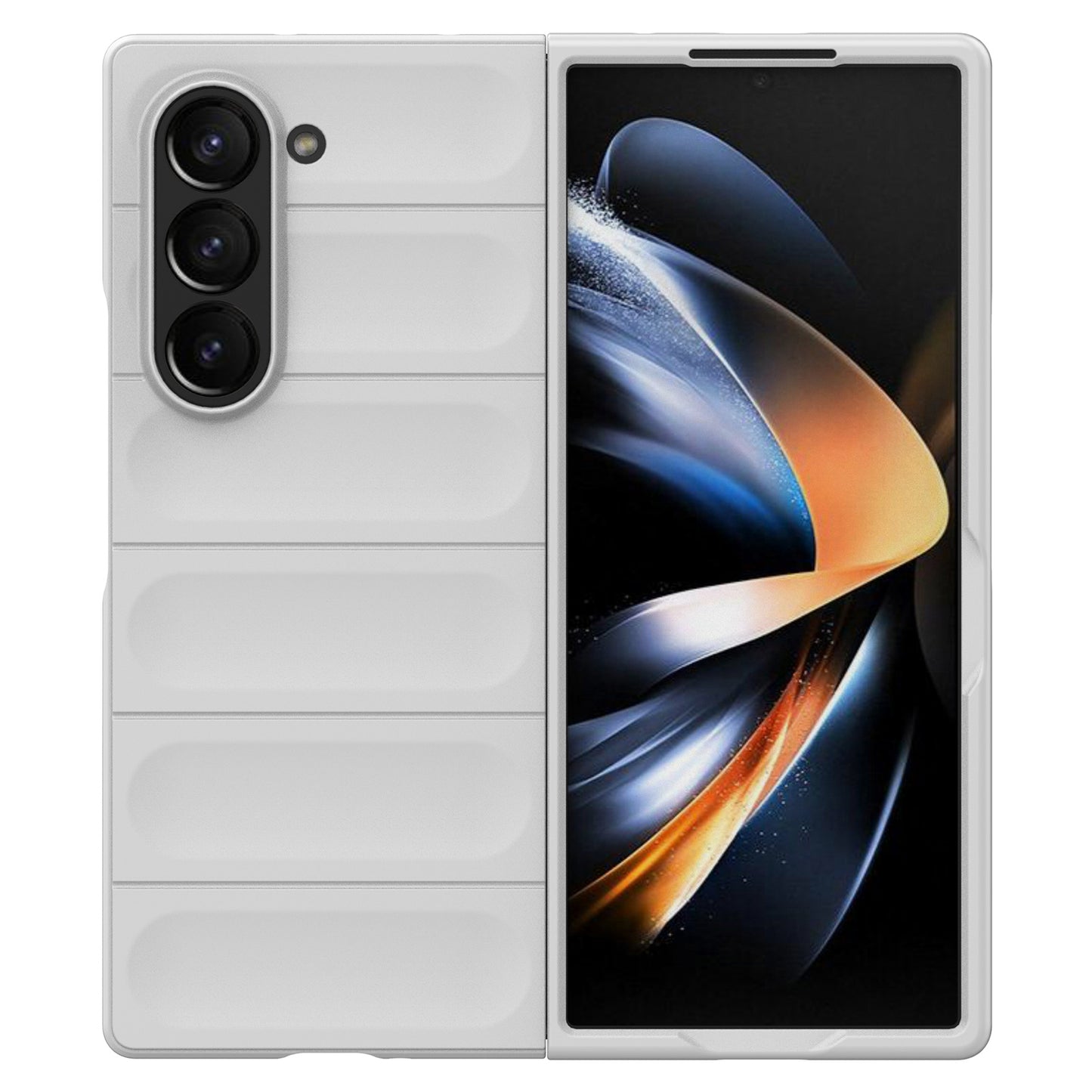 For Samsung Galaxy Z Fold6 5G Case Rugged Hard PC Folding Phone Cover - White