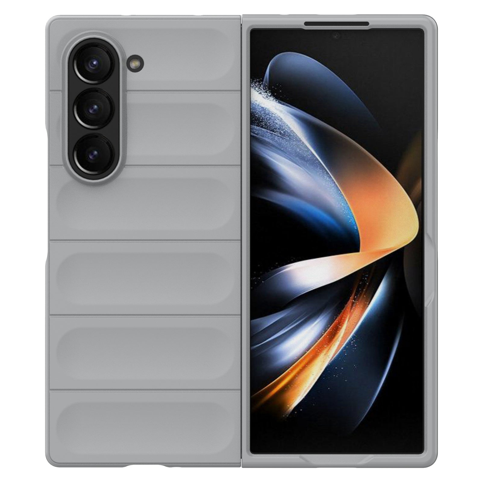 For Samsung Galaxy Z Fold6 5G Case Rugged Hard PC Folding Phone Cover - Light Grey