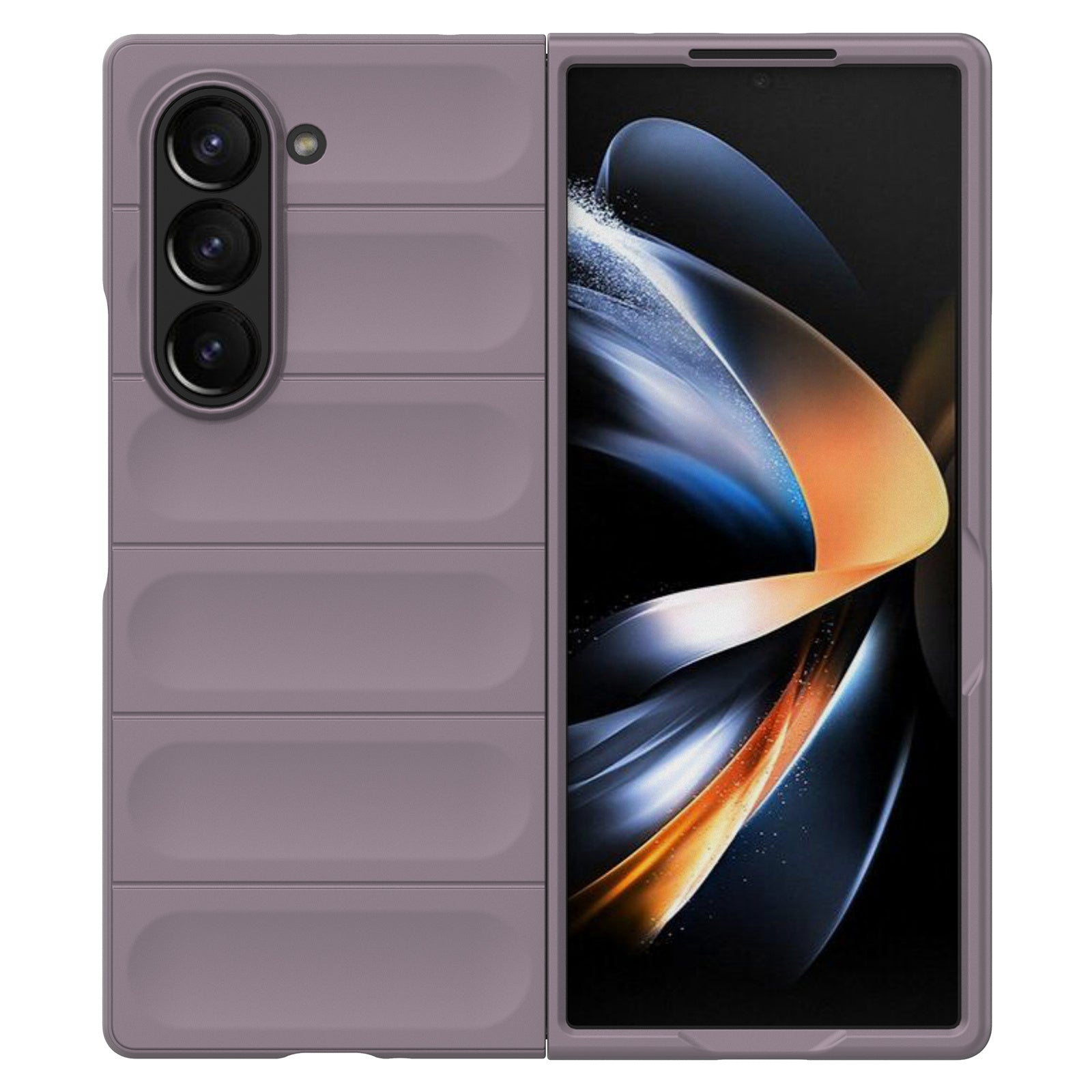 For Samsung Galaxy Z Fold6 5G Case Rugged Hard PC Folding Phone Cover - Light Purple