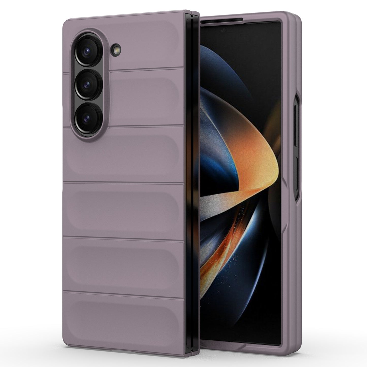 For Samsung Galaxy Z Fold6 5G Case Rugged Hard PC Folding Phone Cover - Light Purple