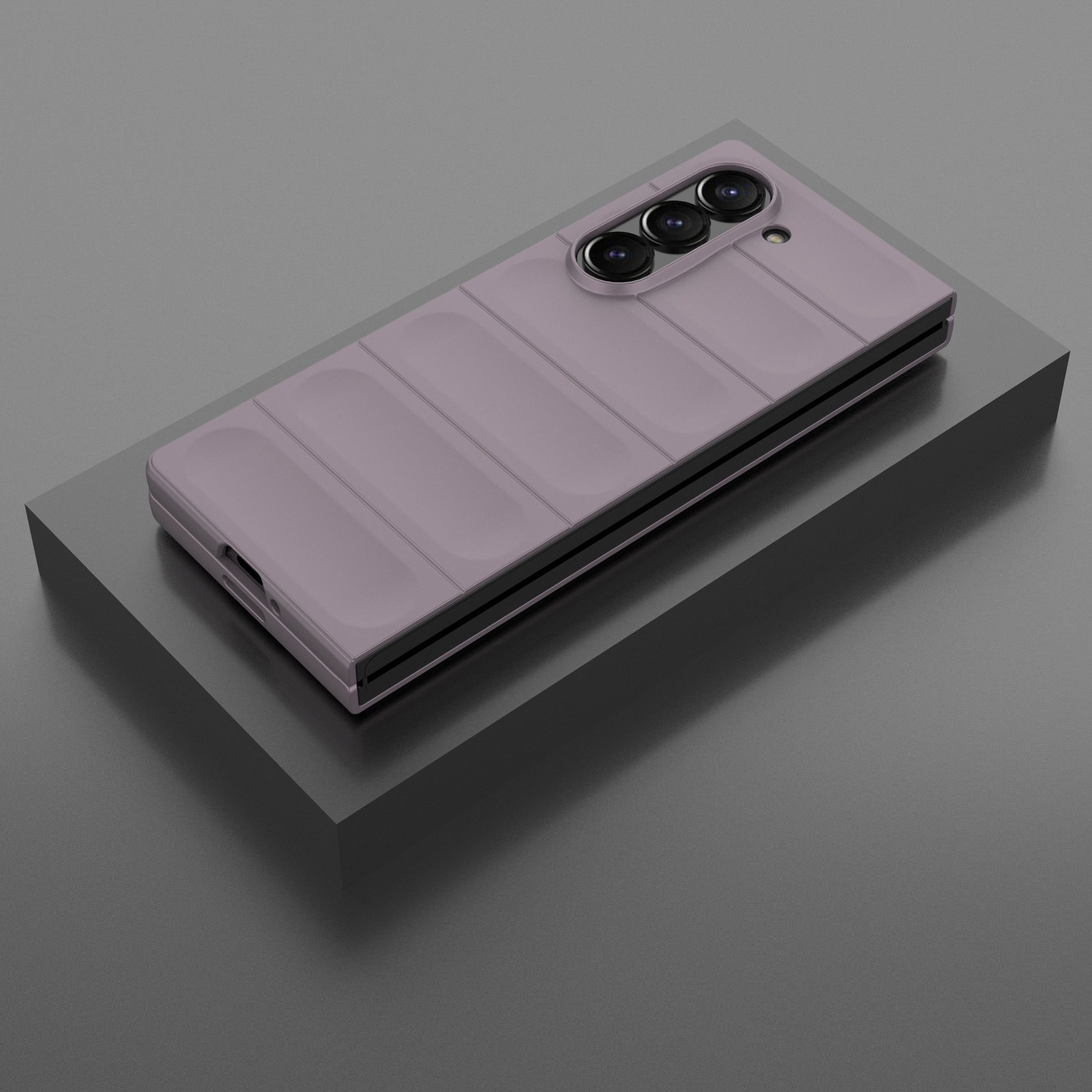 For Samsung Galaxy Z Fold6 5G Case Rugged Hard PC Folding Phone Cover - Light Purple