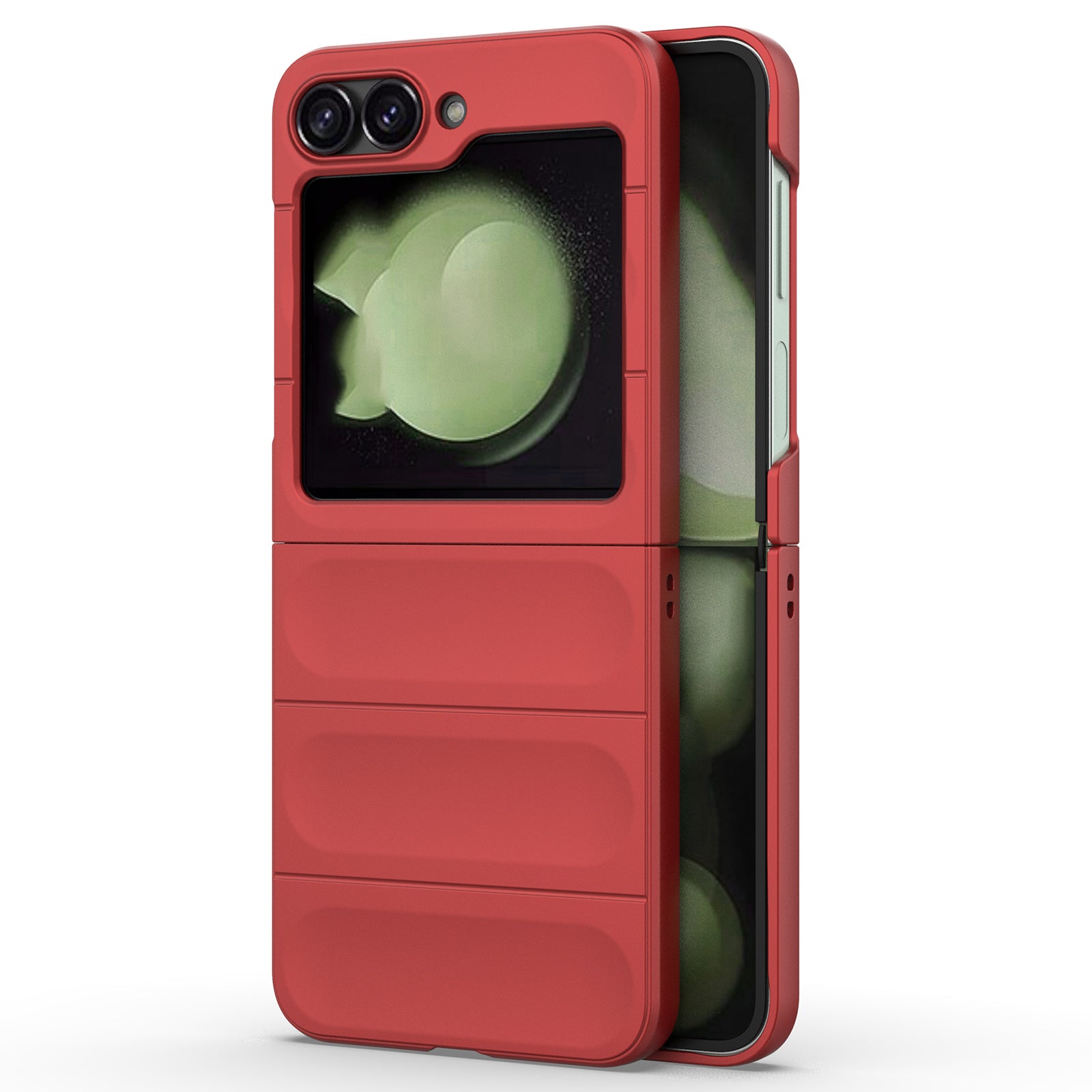 For Samsung Galaxy Z Flip6 5G Case Rugged Back Hard PC Phone Cover - Red