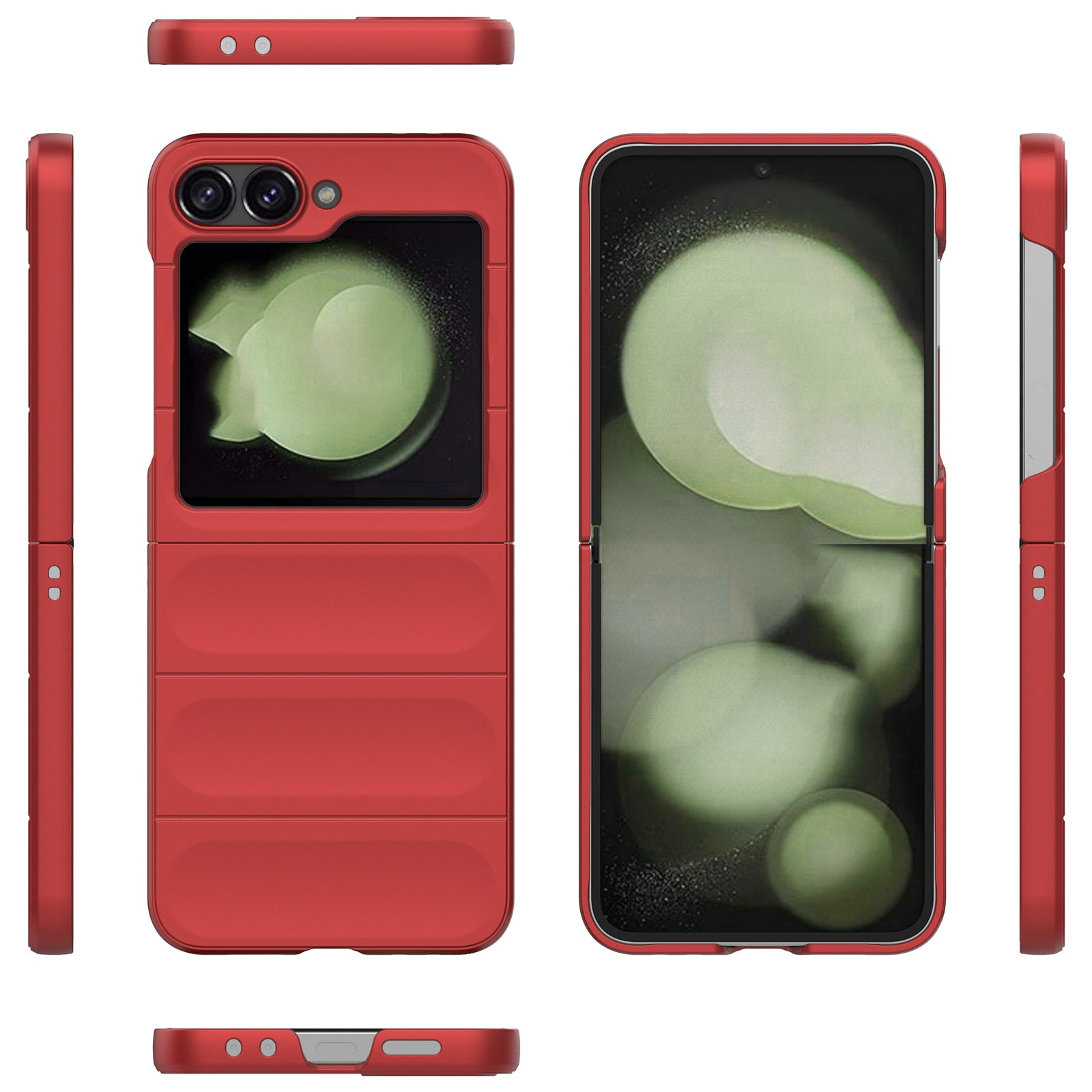 For Samsung Galaxy Z Flip6 5G Case Rugged Back Hard PC Phone Cover - Red