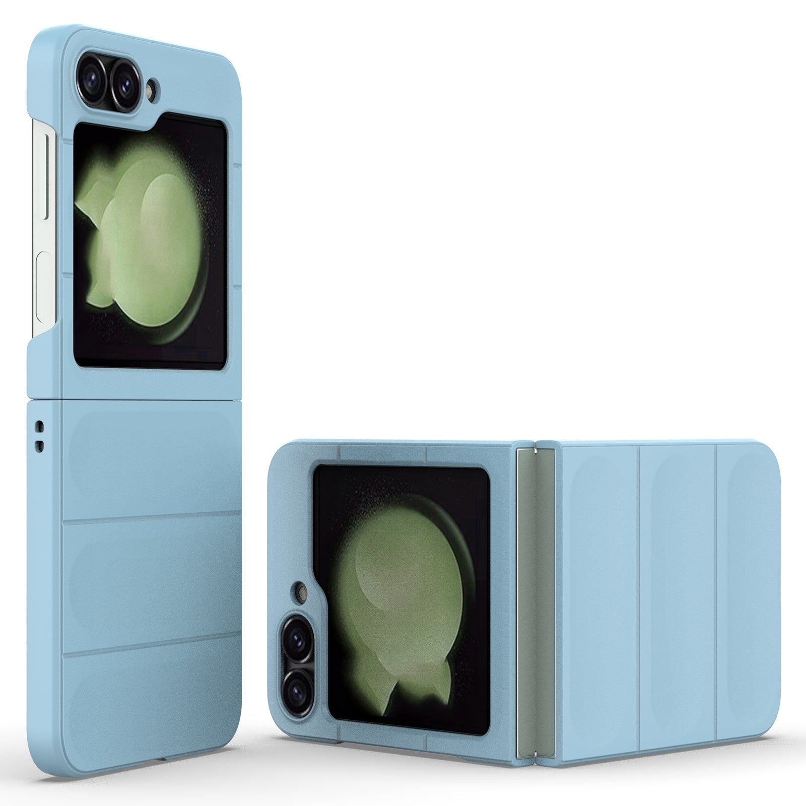 For Samsung Galaxy Z Flip6 5G Case Rugged Back Hard PC Phone Cover - Baby Blue