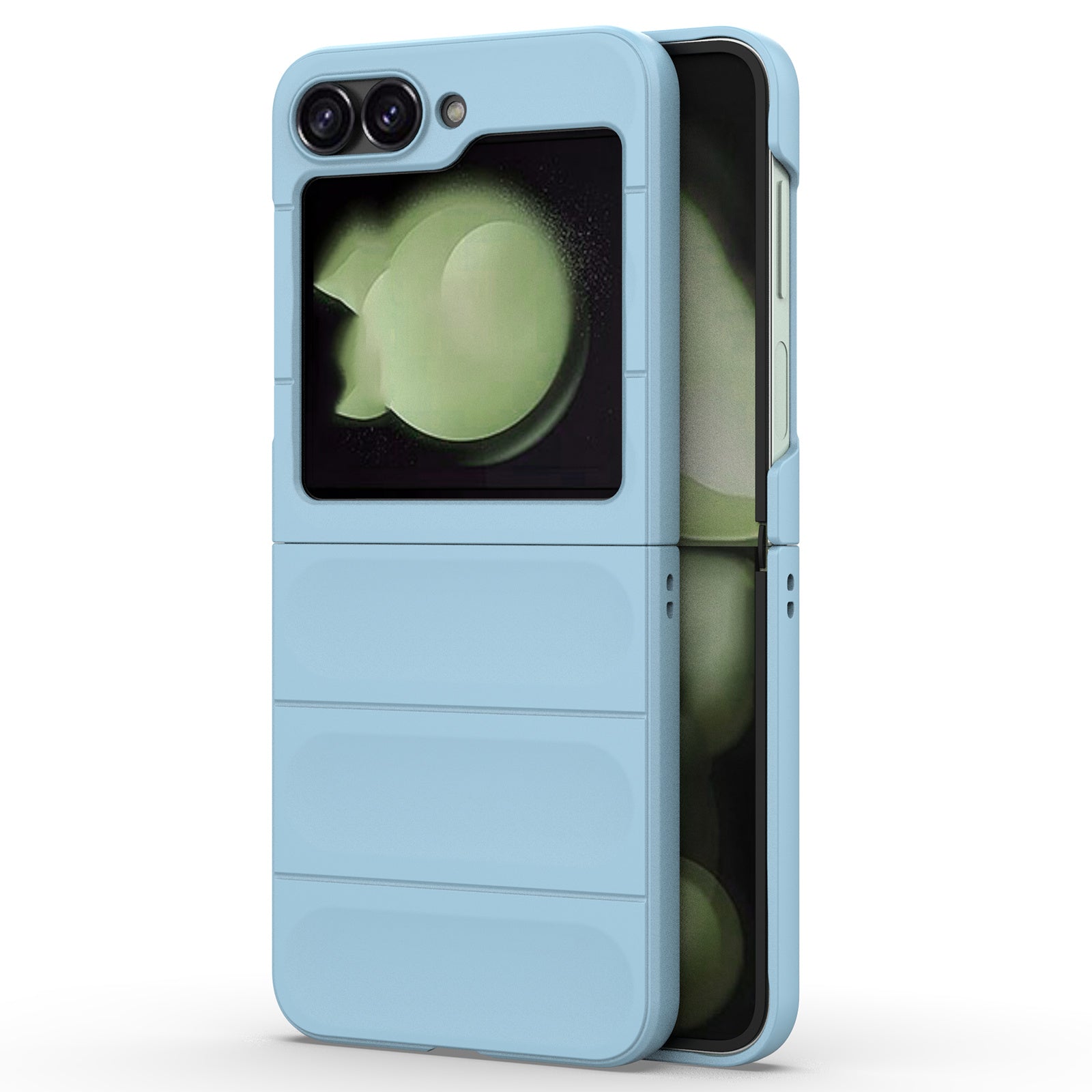 For Samsung Galaxy Z Flip6 5G Case Rugged Back Hard PC Phone Cover - Baby Blue