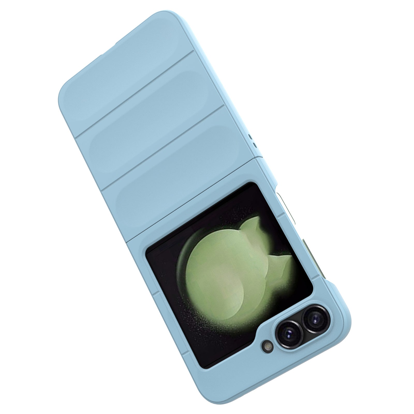 For Samsung Galaxy Z Flip6 5G Case Rugged Back Hard PC Phone Cover - Baby Blue