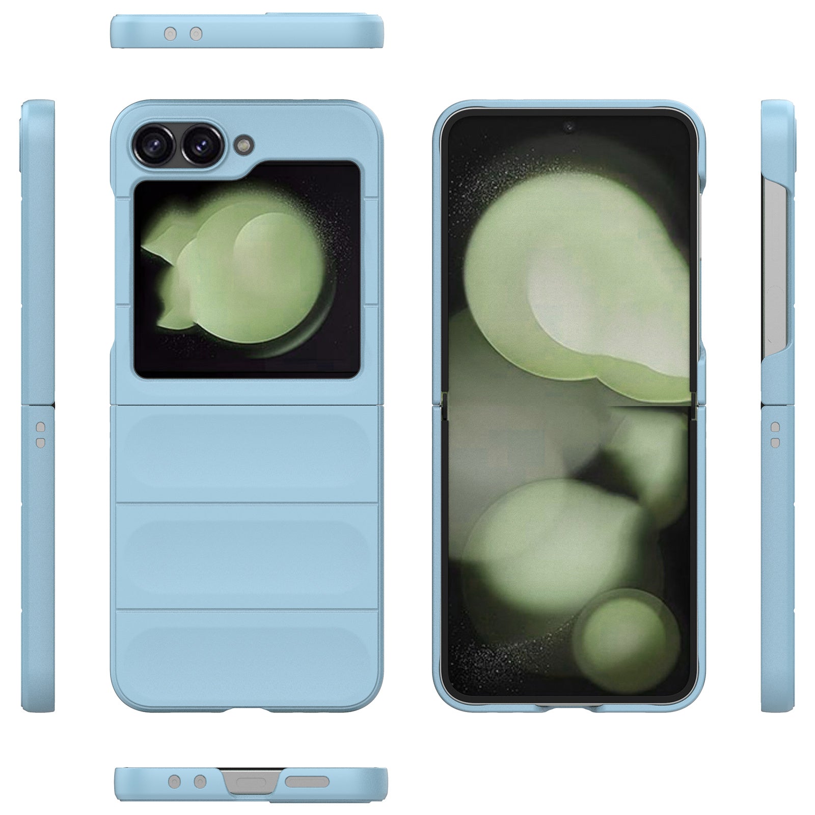 For Samsung Galaxy Z Flip6 5G Case Rugged Back Hard PC Phone Cover - Baby Blue