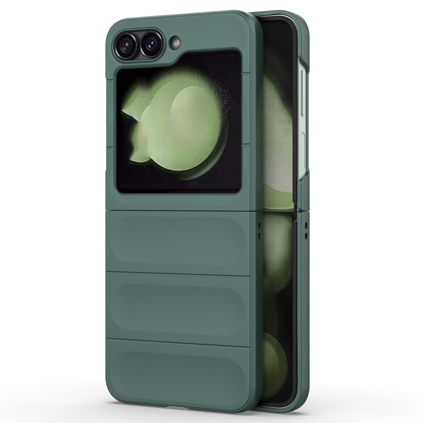 For Samsung Galaxy Z Flip6 5G Case Rugged Back Hard PC Phone Cover - Green