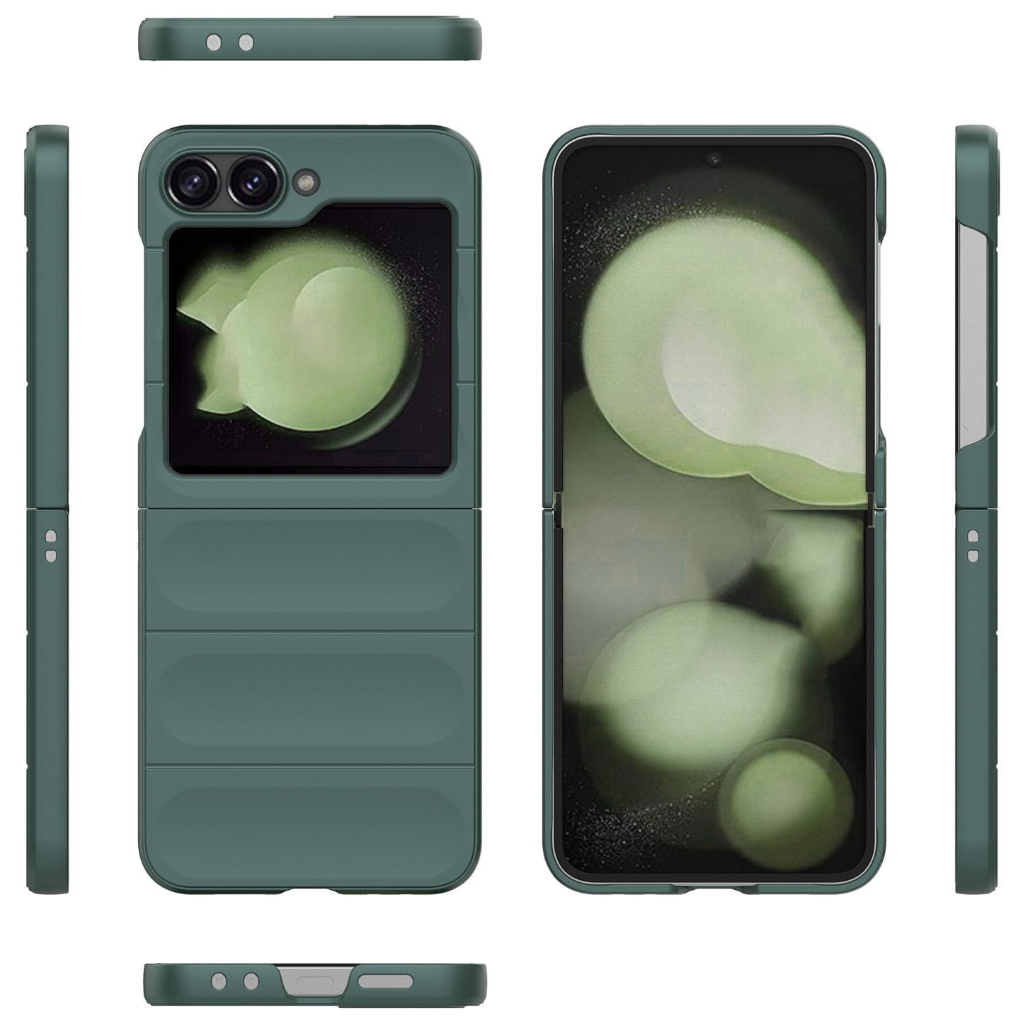 For Samsung Galaxy Z Flip6 5G Case Rugged Back Hard PC Phone Cover - Green
