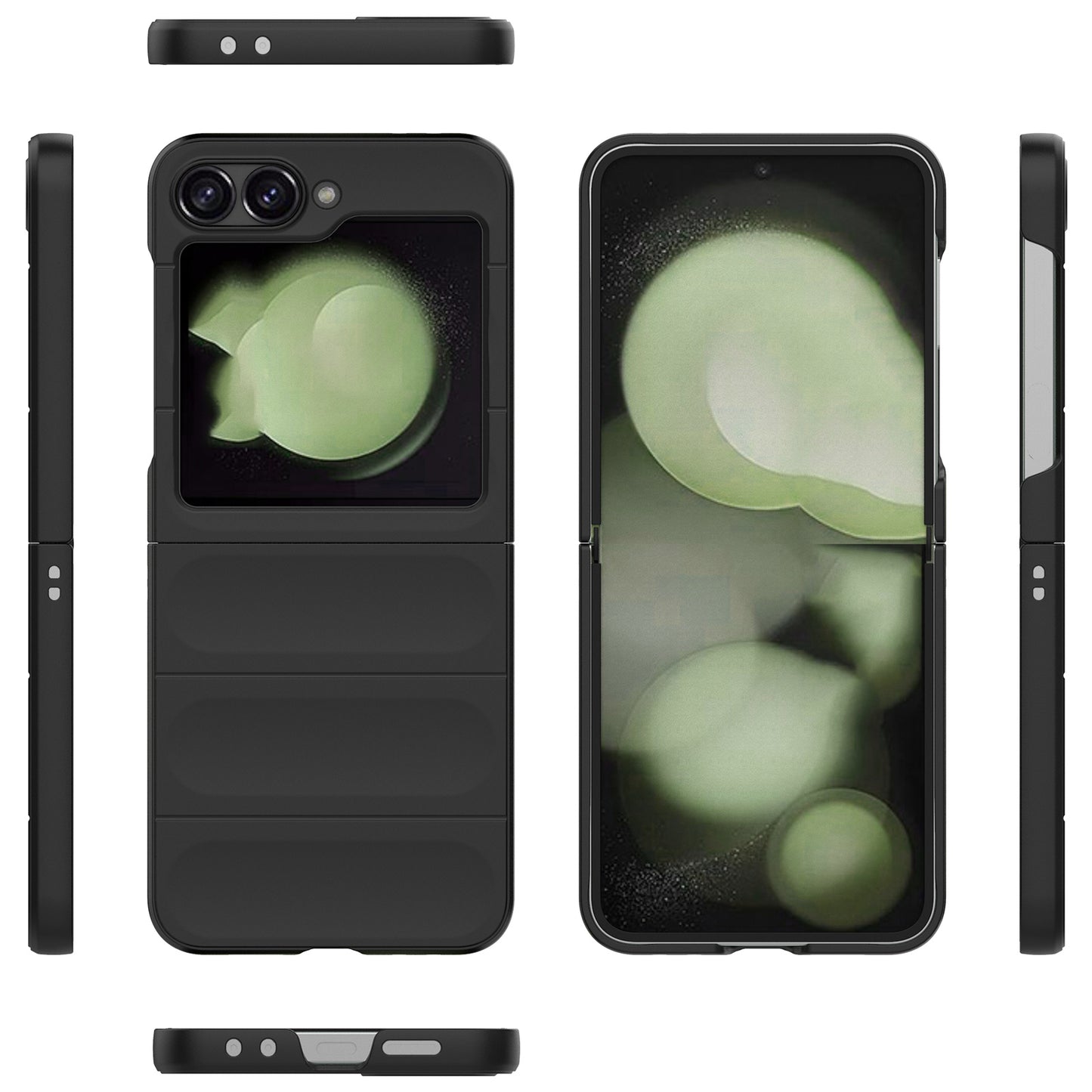 For Samsung Galaxy Z Flip6 5G Case Rugged Back Hard PC Phone Cover - Black
