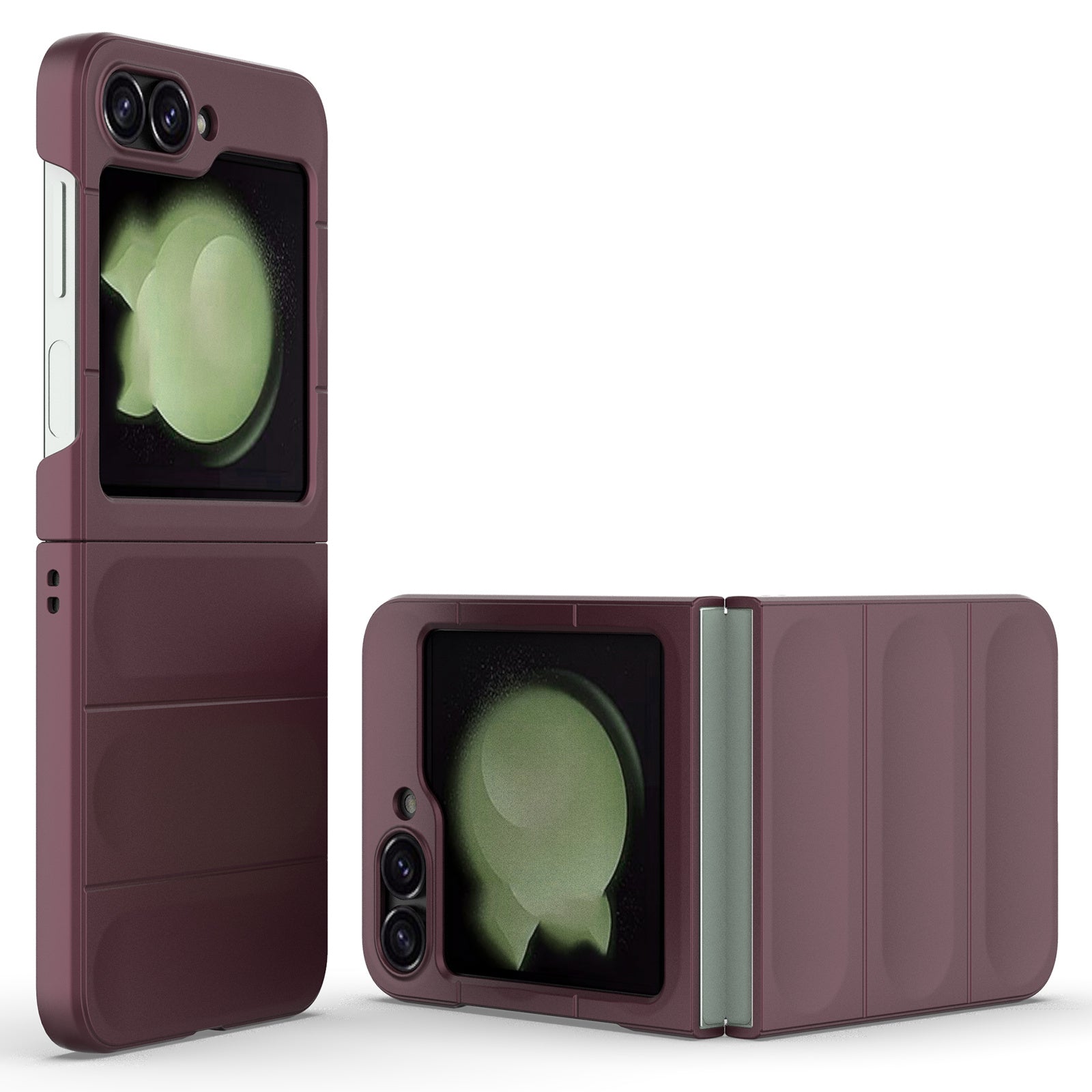 For Samsung Galaxy Z Flip6 5G Case Rugged Back Hard PC Phone Cover - Wine Red