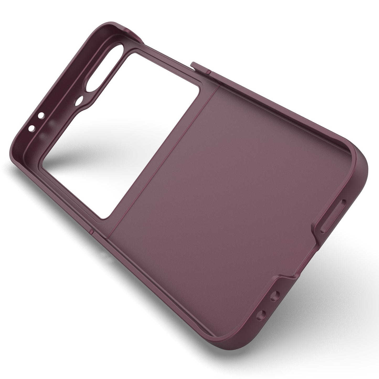 For Samsung Galaxy Z Flip6 5G Case Rugged Back Hard PC Phone Cover - Wine Red