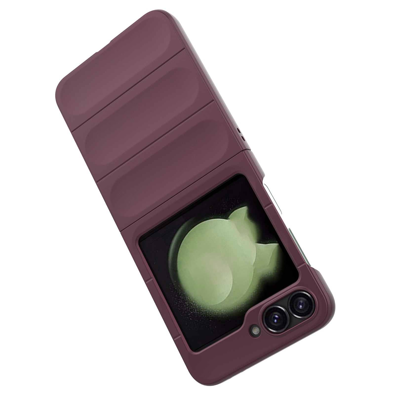 For Samsung Galaxy Z Flip6 5G Case Rugged Back Hard PC Phone Cover - Wine Red