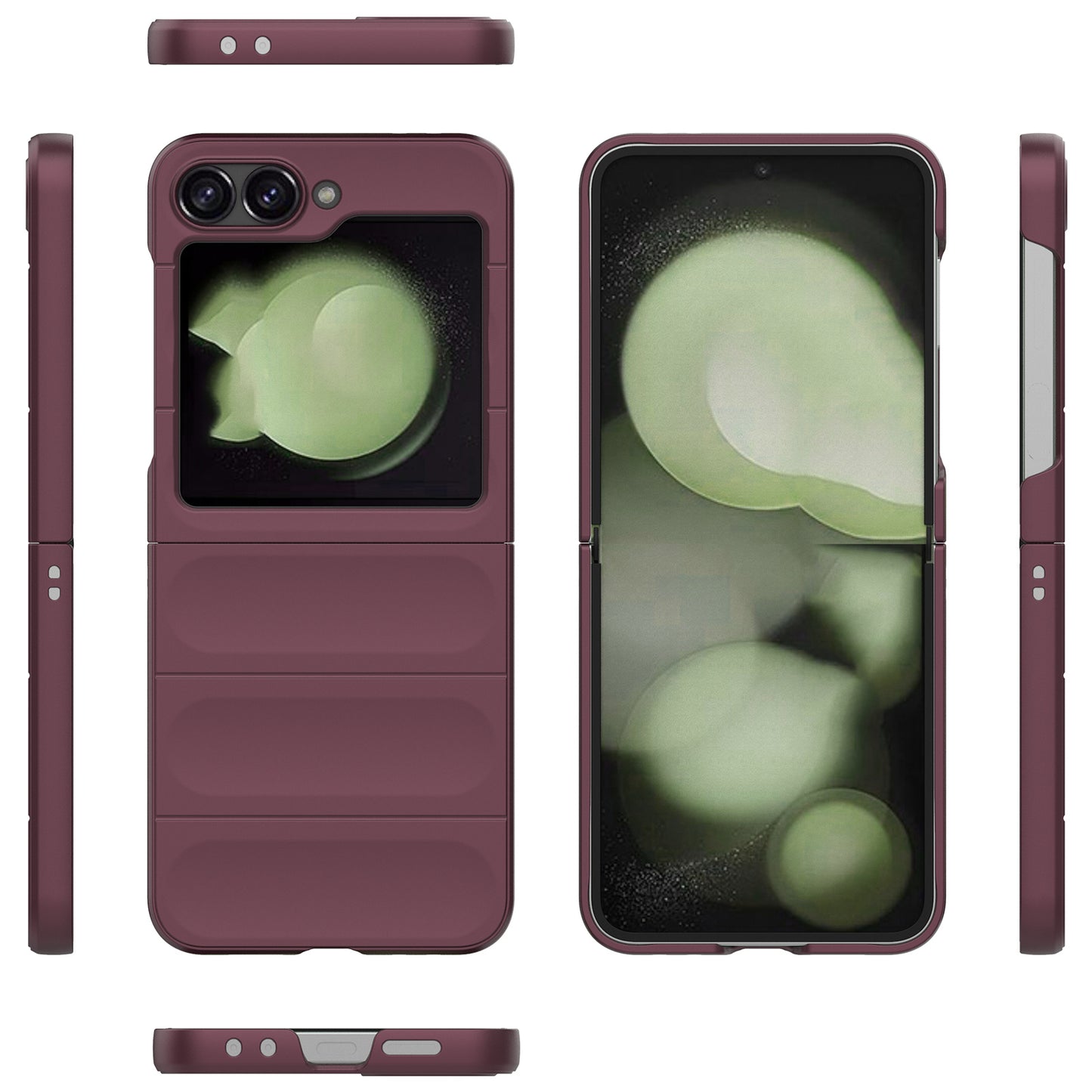 For Samsung Galaxy Z Flip6 5G Case Rugged Back Hard PC Phone Cover - Wine Red