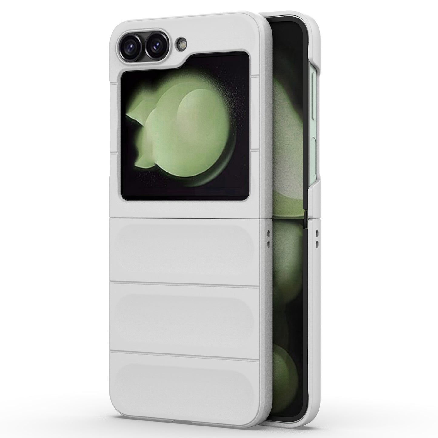 For Samsung Galaxy Z Flip6 5G Case Rugged Back Hard PC Phone Cover - White