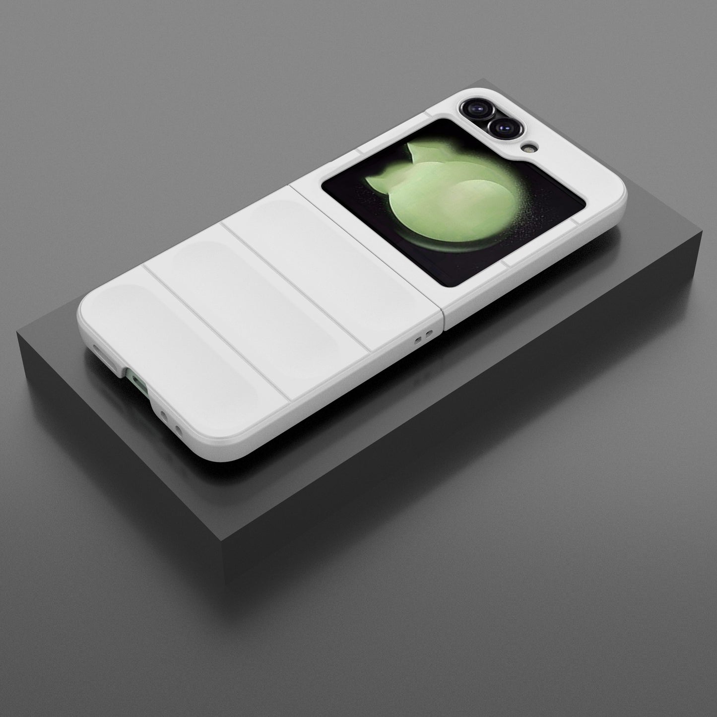 For Samsung Galaxy Z Flip6 5G Case Rugged Back Hard PC Phone Cover - White