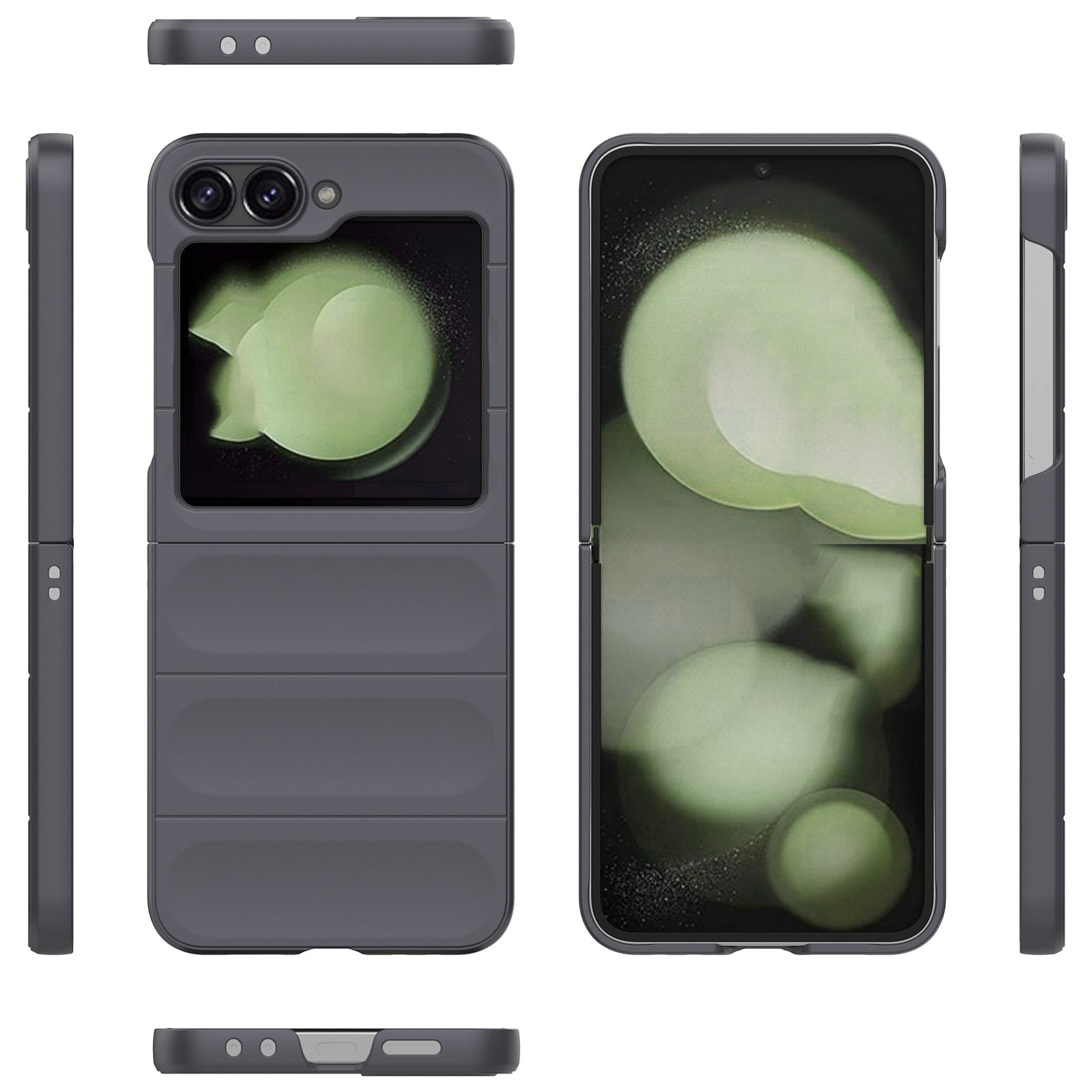For Samsung Galaxy Z Flip6 5G Case Rugged Back Hard PC Phone Cover - Dark Grey