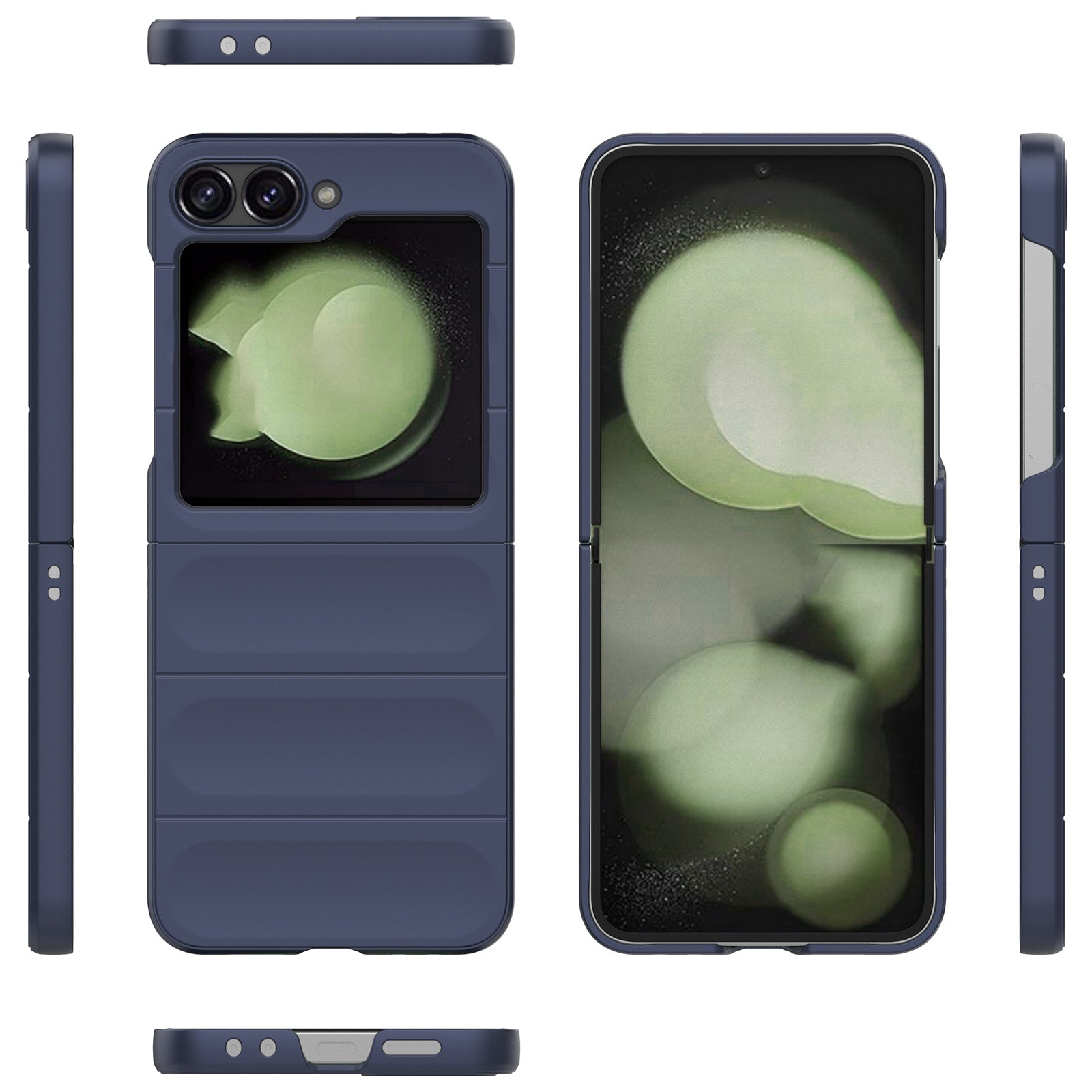 For Samsung Galaxy Z Flip6 5G Case Rugged Back Hard PC Phone Cover - Dark Blue