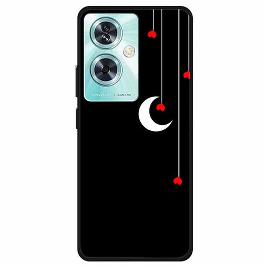 For OnePlus Nord N30 SE 5G Case Pattern Design Slim TPU Phone Cover - Hearts and Moon