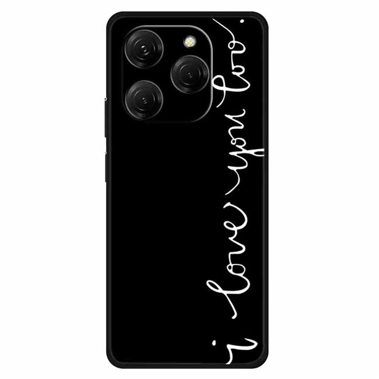 For TECNO Spark 20 Pro Case Soft TPU Mobile Phone Cover Pattern Printed -  I Love You Too
