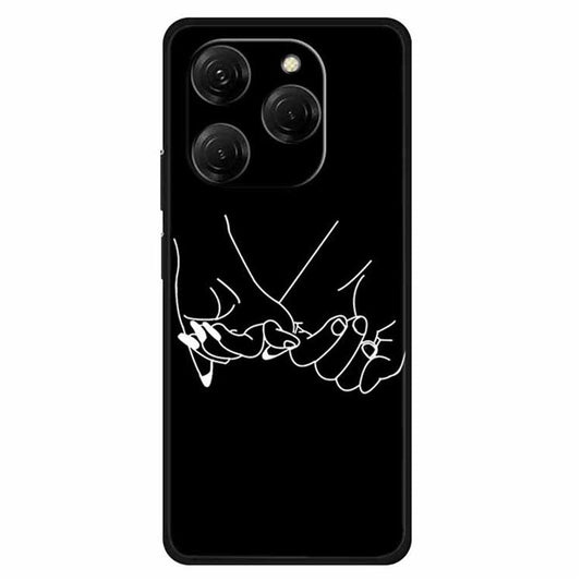 For TECNO Spark 20 Pro Case Soft TPU Mobile Phone Cover Pattern Printed -  Holding Hands