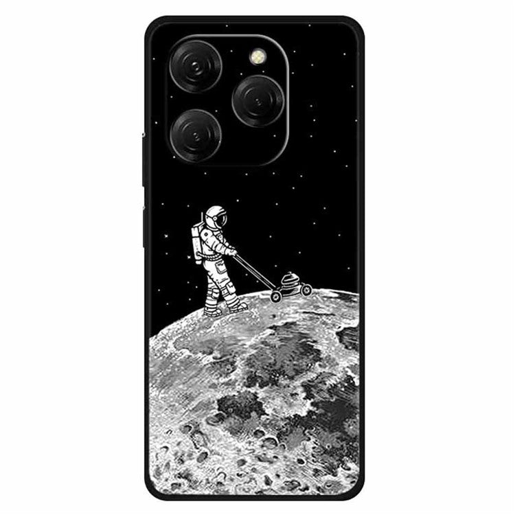For TECNO Spark 20 Pro Case Soft TPU Mobile Phone Cover Pattern Printed -  Spaceman