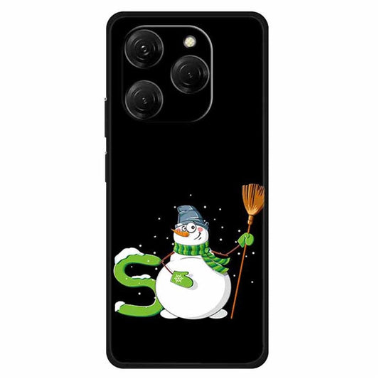 For TECNO Spark 20 Pro Case Soft TPU Mobile Phone Cover Pattern Printed -  Snowman