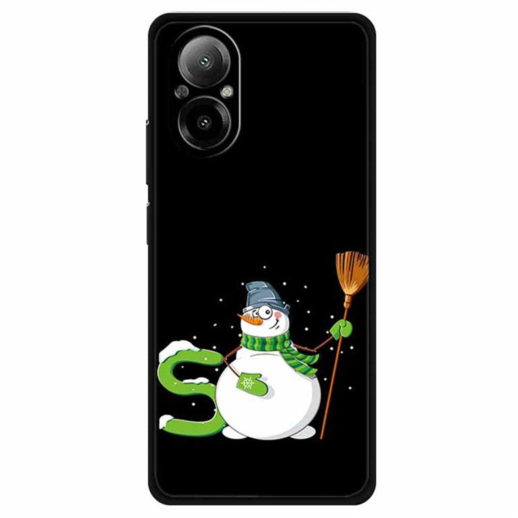 For Realme C67 4G TPU Case Pattern Printing Protective Phone Cover -  Snowman