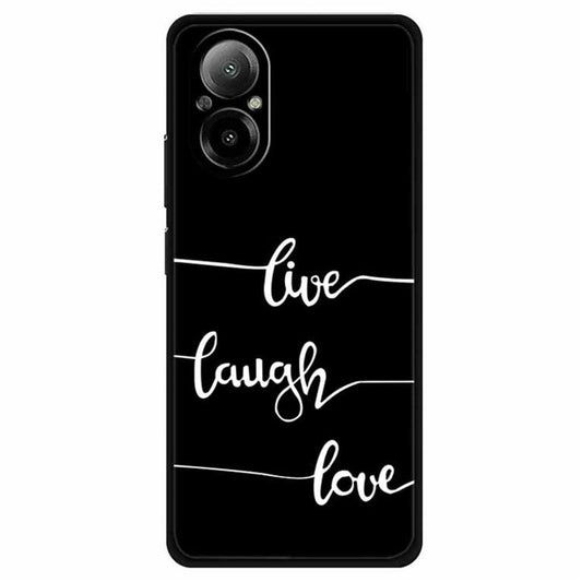 For Realme C67 4G TPU Case Pattern Printing Protective Phone Cover -  Live Laugh Love