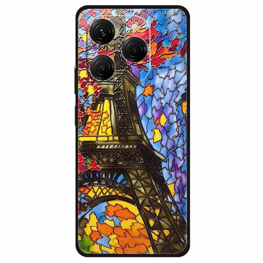 For TECNO Spark 20 Pro Case TPU Phone Cover Art Aesthetic Pattern - Lantern Tower