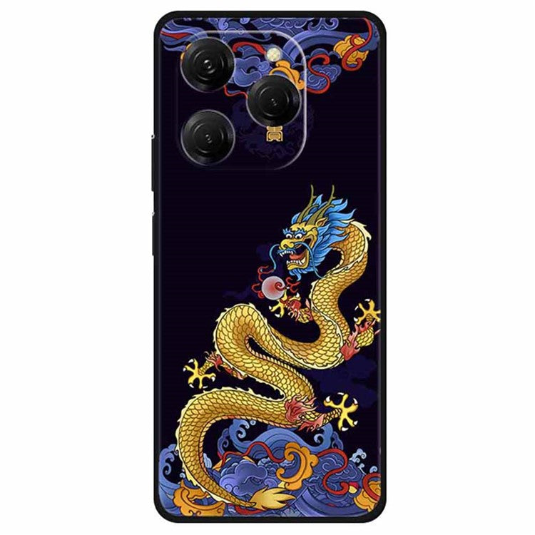 For TECNO Spark 20 Pro Case TPU Phone Cover Art Aesthetic Pattern - Prosperous Loong