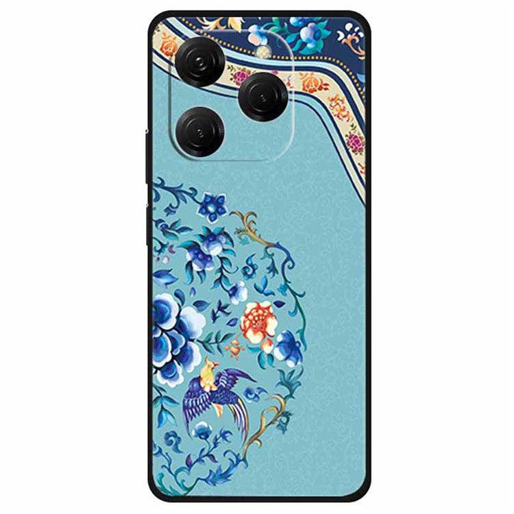 For TECNO Spark 20 Pro Case TPU Phone Cover Art Aesthetic Pattern - Palace Embroidery