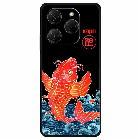 For TECNO Spark 20 Pro Case TPU Phone Cover Art Aesthetic Pattern - Leaping Fish