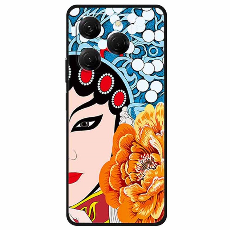 For TECNO Spark 20 Pro Case TPU Phone Cover Art Aesthetic Pattern - Peking Opera Mask