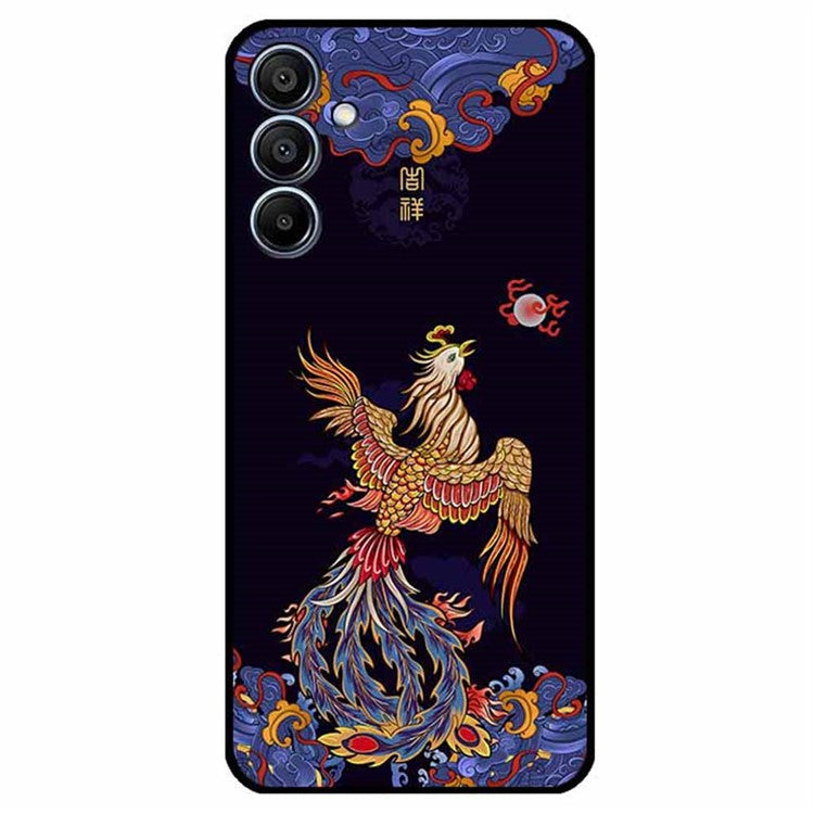For Samsung Galaxy F15 5G / M15 5G Case Ethnic Pattern Printing TPU Soft Phone Cover - Phoenix Chasing the Sun