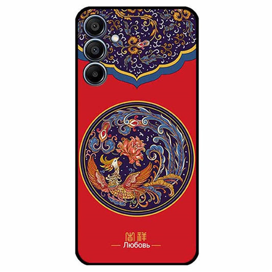 For Samsung Galaxy F15 5G / M15 5G Case Ethnic Pattern Printing TPU Soft Phone Cover - Phoenix Flower