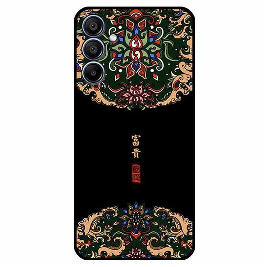 For Samsung Galaxy F15 5G / M15 5G Case Ethnic Pattern Printing TPU Soft Phone Cover - Wealthy / Black