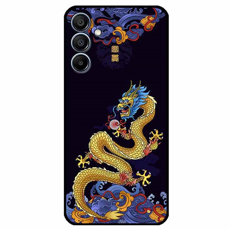 For Samsung Galaxy F15 5G / M15 5G Case Ethnic Pattern Printing TPU Soft Phone Cover - Dragon