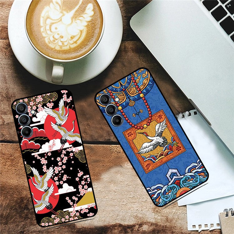 For Samsung Galaxy F15 5G / M15 5G Case Ethnic Pattern Printing TPU Soft Phone Cover - Great Fortune Shines Brightly