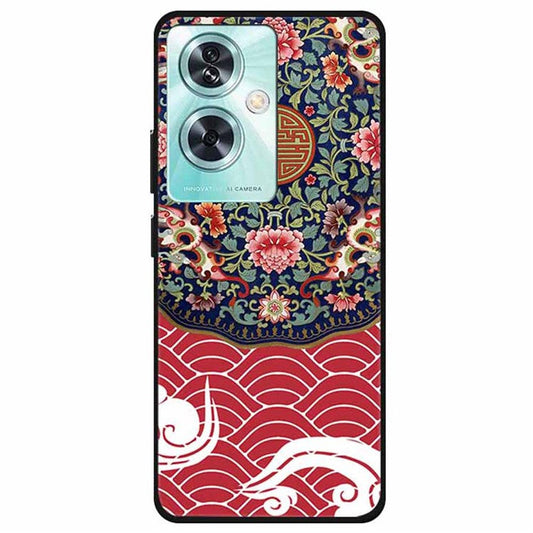 For OnePlus Nord N30 SE 5G Case Pattern TPU Phone Cover Anti-Scratch Protective - Floral Azure Dragon