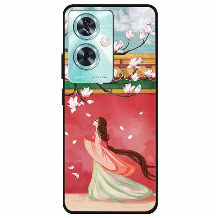 For OnePlus Nord N30 SE 5G Case Pattern TPU Phone Cover Anti-Scratch Protective - Peach Blossom Lady