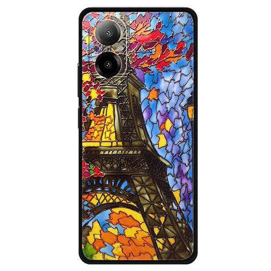 For Realme C67 4G Case Soft TPU Phone Cover Ethnic Pattern Printing - Iron Tower