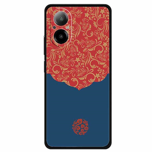 For Realme C67 4G Case Soft TPU Phone Cover Ethnic Pattern Printing - Lace Auspicious Clouds