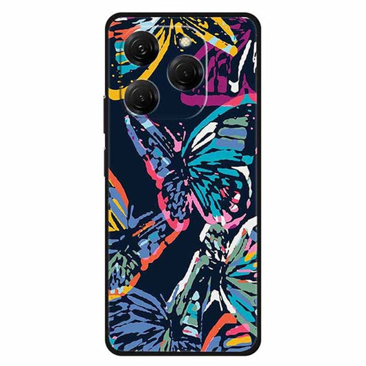 For TECNO Spark 20 Pro Case Pattern Slim Shockproof Back TPU Cover - Splendid Butterfly