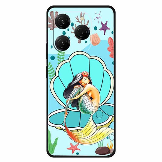 For TECNO Spark 20 Pro Case Pattern Slim Shockproof Back TPU Cover - Mermaid Clam