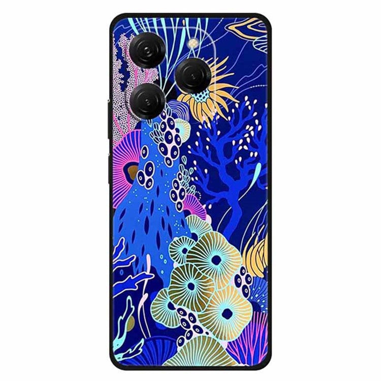 For TECNO Spark 20 Pro Case Pattern Slim Shockproof Back TPU Cover - Ocean Coral